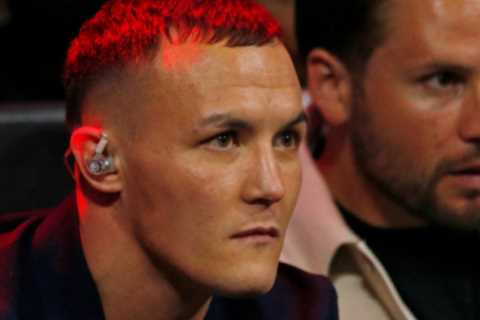 Watch Josh Warrington and Mauricio Lara come to blows at ringside as Brit accuses rival of spitting at him after Wood KO