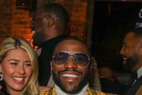 Floyd Mayweather celebrates 46th birthday in crazy suit as he hits London restaurant ahead of Aaron Chalmers fight