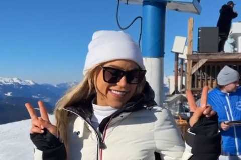 OnlyFans star and boxer Elle Brooke braves the cold in tiny bikini and cheeky fans make same nipple joke