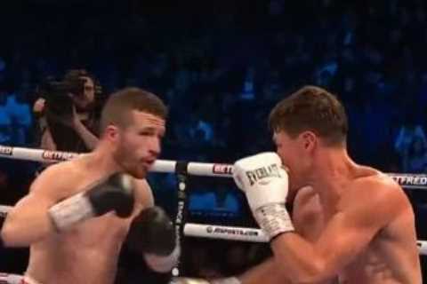 ‘I can’t watch’ – Boxing fans squeamish as Brit Robbie Davies Jr suffers sickening ankle injury in loss to Darragh Foley