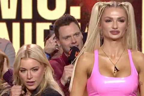 OnlyFans star Elle Brooke faces off against giant opponent ahead of next fight leaving fans in hysterics