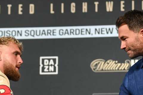 ‘I’d actually win that fight’ – Jake Paul called out by Eddie Hearn as 43-year-old promoter fancies his chances
