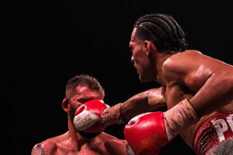 ‘We fought like warriors’ – David Benavidez batters Caleb Plant, who bravely refuses to go down, to earn shot at Canelo
