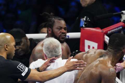Anthony Joshua APOLOGISES for his part in ugly post-fight brawl with Jermaine Franklin and his corner