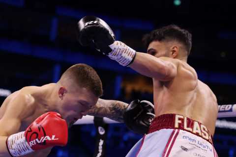 Ricky Hatton’s son Campbell scores quickest win of career in just 1min 29secs of first round with vicious body shot
