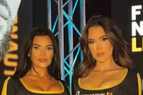 Ring girls for Joe Joyce vs Zhang wow crowds during heavyweight fight in busty skin-tight outfits