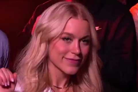 Watch OnlyFans-star-turned-boxer Elle Brooke strip down to bikini before trying to KISS opponent at weigh-in