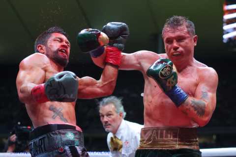TV viewers stunned by astonishing detail with Canelo vs Ryder ring during world title clash