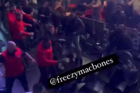 York Hall crowd descends into frightening brawl as man is floored by flying chair with onlookers screaming