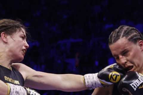 Chantelle Cameron looks unrecognisable as she celebrates stunning win over Katie Taylor at 3Arena by drinking a beer
