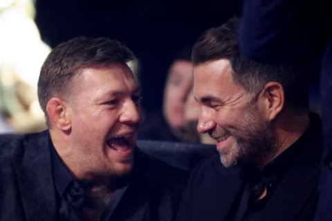 Conor McGregor and Eddie Hearn involved in ringside row during Katie Taylor’s fight card