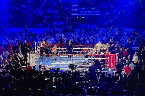 Boxer Ludumo Lamati, 31, in hospital as promoter asks fans to ‘keep him in your prayers’ after collapsing in ring