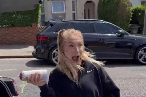 OnlyFans star and boxer Astrid Wett vandalises rival Alexia Grace’s car but fans call her out on spelling mistake
