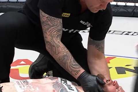 Watch ex-boxing world champion land insanely rare KO while on his BACK in MMA leaving fans awestruck