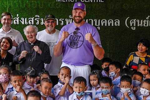 Tyson Fury shows softer side as he’s ‘humbled’ on visit to Bangkok orphanage and shares heartwarming message