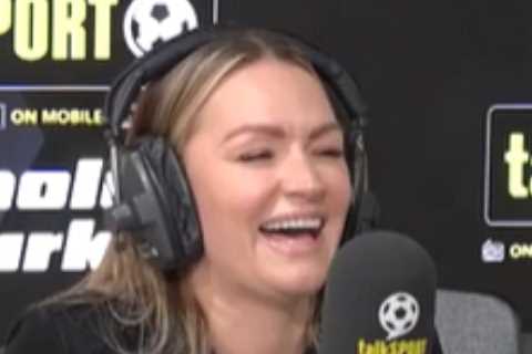 Embarrassed Laura Woods shouts ‘you lot stitched me up’ live on talkSPORT as guest asks her ‘are you single?’