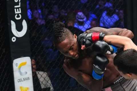 Watch Muhammad Ali’s grandson Biaggio score brutal KO as MMA star opens up on ‘pressure’ of being related to icon