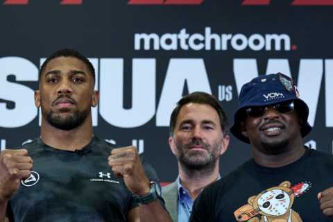 Eddie Hearn reveals ‘monstrous’ Anthony Joshua vs Dillian Whyte undercard with fight that decides Usyk’s next bout
