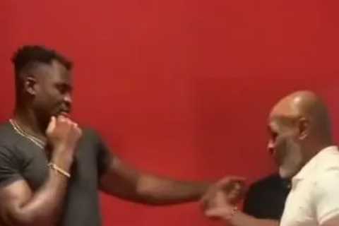 Watch Mike Tyson teach Francis Ngannou how to box as footage emerges after offer to train UFC star for Tyson Fury fight