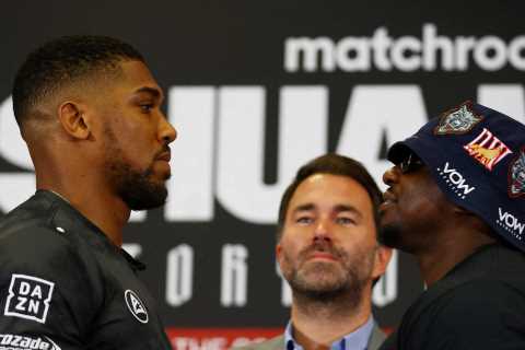 Anthony Joshua’s immediate reaction to Dillian Whyte’s failed drug tests revealed by Eddie Hearn as Brit breaks silence