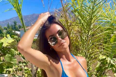 Rachael Froch Shows Off Her Stunning Figure in Blue Bikini While on Holiday in Spain