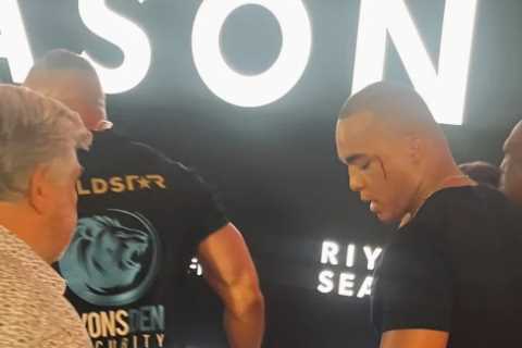 Heavyweight Boxer Left Bleeding After Brawl at Fury vs Ngannou Press Conference