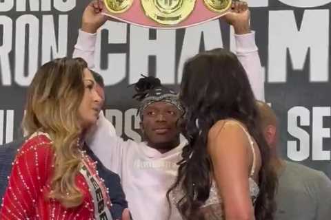 Watch OnlyFans Star Elle Brooke Carried Off Stage by Security After Crashing Misfits Boxing Press Conference