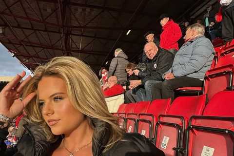 Apollonia Llewellyn Turns Heads in Revealing Outfit at Barnsley Football Match