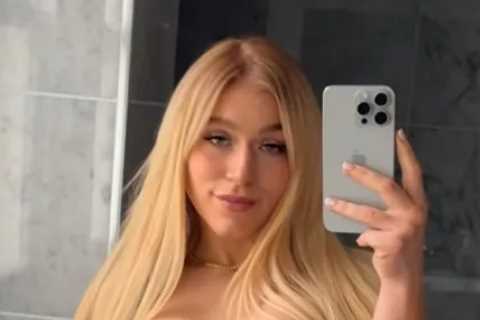 Elle Brooke Sets Hearts Racing in See-Through Lingerie