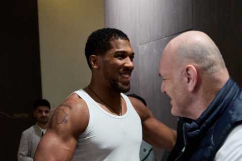 Fans Praise Anthony Joshua for Classy Gesture Meeting Tyson Fury's Dad Before Fight