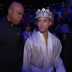 Ryan Garcia Wears $1 Million Crown for Ring Walk Before Devin Haney Fight