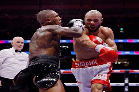Eubank Jr rushed to hospital with brutal eye cut after bloody war with Benn