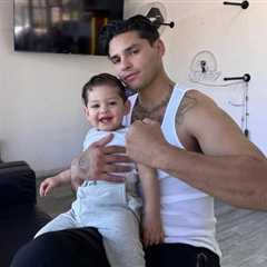 My kid's just one, but already throwing that left hook like his old man