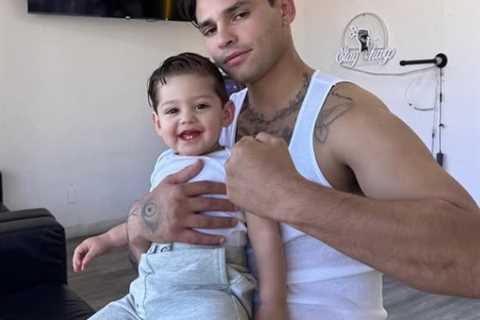 My kid's just one, but already throwing that left hook like his old man