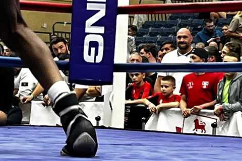 Fury caught 'eyeing up' rising star at schoolboy boxing championships - you won't believe who else was there